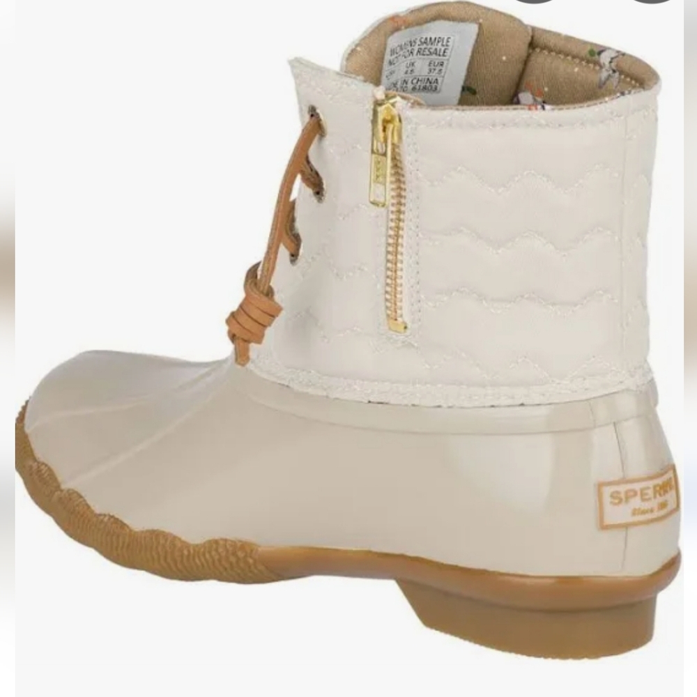 Sperry Women's Saltwater Chevron Duck Boot with Side Zipper - Picture 3 of 16